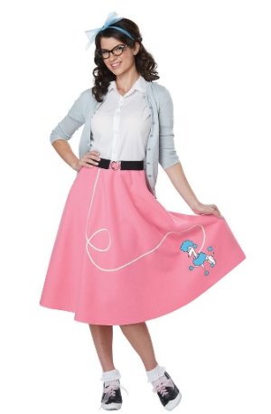Fifties Poodle Skirt Pink Small