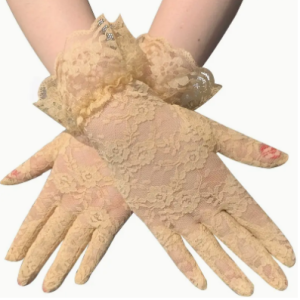 Short Lace Gloves | Beige