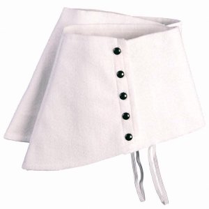 White Spats with Black Buttons