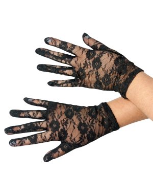 Lace Gloves Black