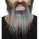 Mr. Natural Beard and Moustache | Black and Grey