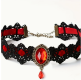 Gothic Lace Choker | Red