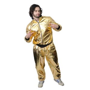 80\'s and 90\'s Retro Metallic Gold Suit | Small/Medium