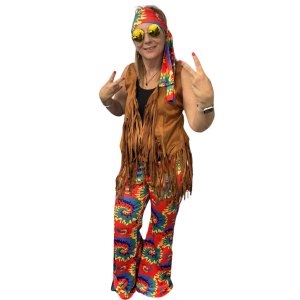 Psychedelic Tie Dye Hippie Costume | Large/X-Large