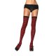 Nylon Striped Stockings Black/Red