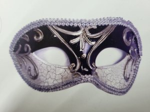 Elegant Half Mask | Black and Silver