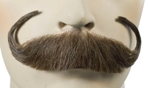 Handle Bar Moustache Medium Chestnut Brown