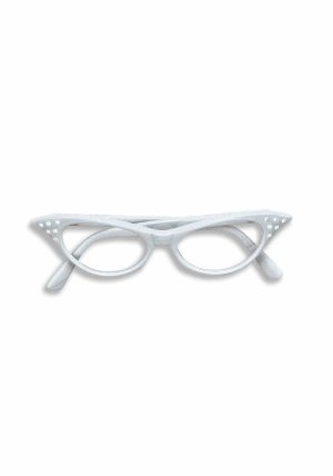 1950\'s Cat Eye Glasses | White