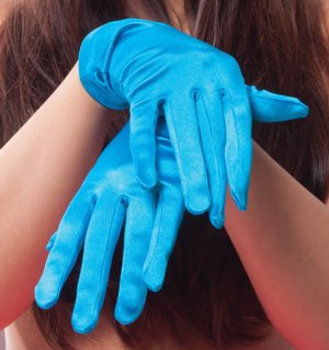 Short Dress Gloves | Blue