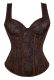 Brown Paisley Corset | Plus 4X
