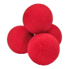 1.5" 4 High Density Ultra Soft Sponge Balls (Red) from Magic by Gosh