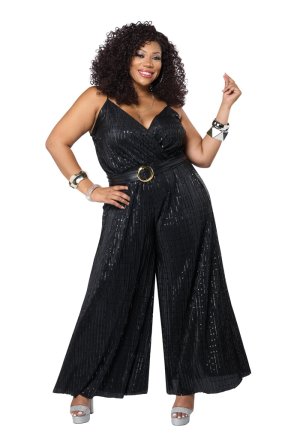 Lets Dance Disco Jumpsuit | Plus 1X