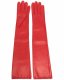 Long Satin Gloves Red