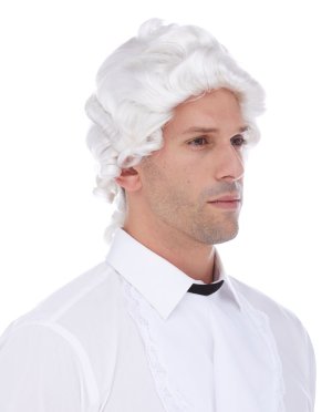 Colonial Man Wig | White
