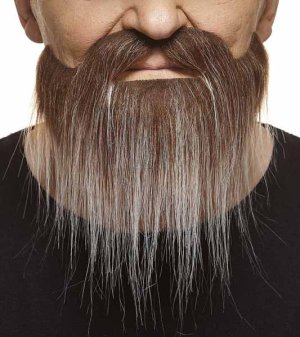 Short Beard with Moustache | Brown and White