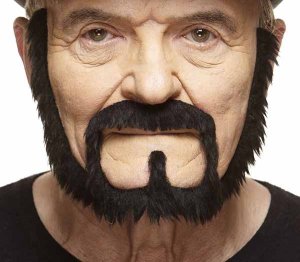 Moustache Goatee and Beard Black