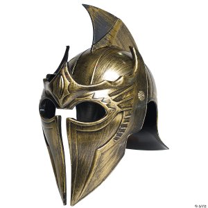 Gold Gladiator Helmet with Pointed Top Crest