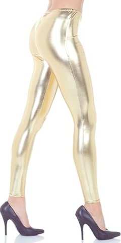 Gold Metallic Leggings | Extra Small