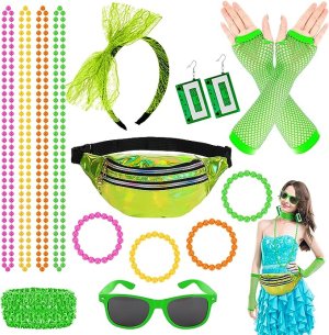 80\'s Neon Accessory Kit | Neon Green