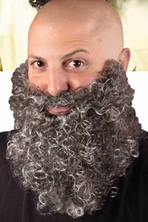Big and Curly Beard | Grey