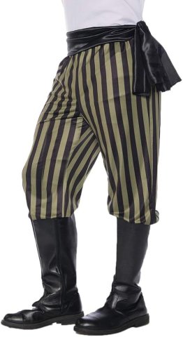 Green and Black Pirate pants | Plus