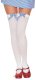 Opaque Thigh highs White with Bows