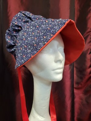 Blue Floral Bonnet