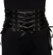 Waist Cincher | Black Faux Suede