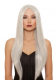 Long Straight Ombré Wig White/Grey