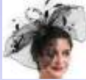 Large Elegant Black Fascinator