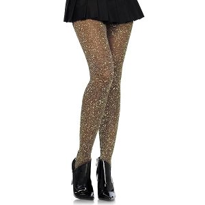 Lurex Shimmer Tights | Gold and Black
