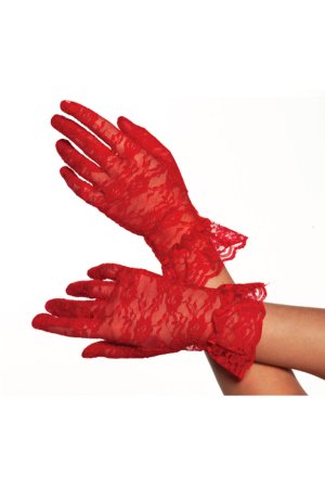Red Lace Gloves