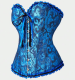 Blue Paisley Corset | Plus 1X