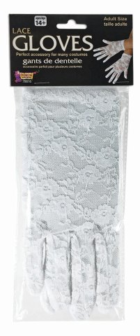 Short White Lace Gloves