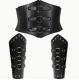 Medieval Cincher and Wrist Guard Set | Black