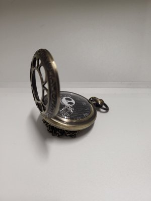 The Nightmare Before Christmas Logo Circular Detailed Pocket Watch | Aztec Gold