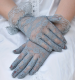 Short Lace Gloves | Blue Grey