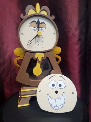 Disney Beauty and the Beast Cogsworth Clock