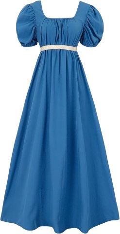 Regency Summer Dress Celadon Blue | Large