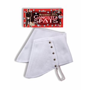 Roaring Twenties Gangster Spats White