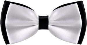 Jumbo Foam Black and White Clown Bow Tie