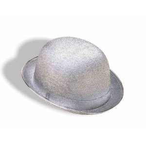 Glitter Derby Hat | Silver