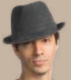 Leatherlike Fedora | Grey