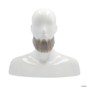 5 Point Human Hair Beard | Off Black and Light Grey