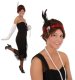 Flapper Headband Red and Black