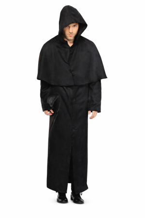 Hooded Button Front Cloak Xtra-Large