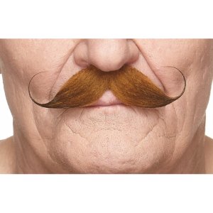 Curled Dapper Moustache | Auburn