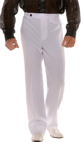 Adult White Disco Pants | Standard