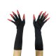 Fingernail Gloves | Black and Red