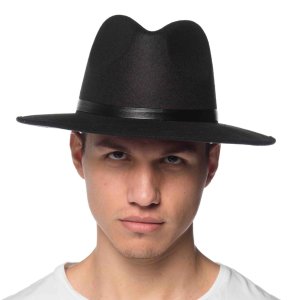 Black Satin Fedora